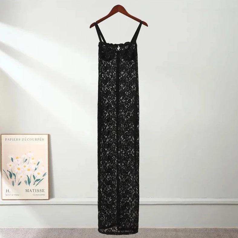 Forever In A Moment Lace Sheer Maxi Dress