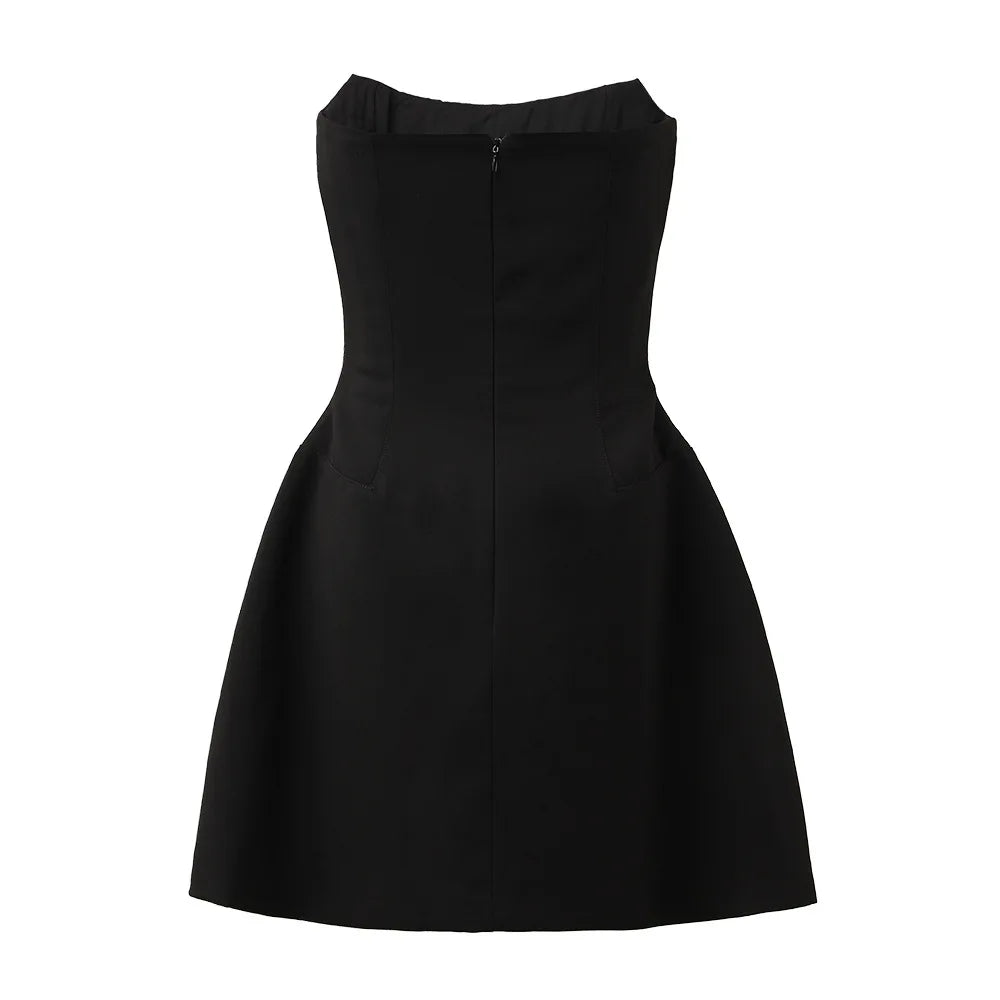 Sequin Beaded Strapless Fit and Flare Mini Party Dress - View 4