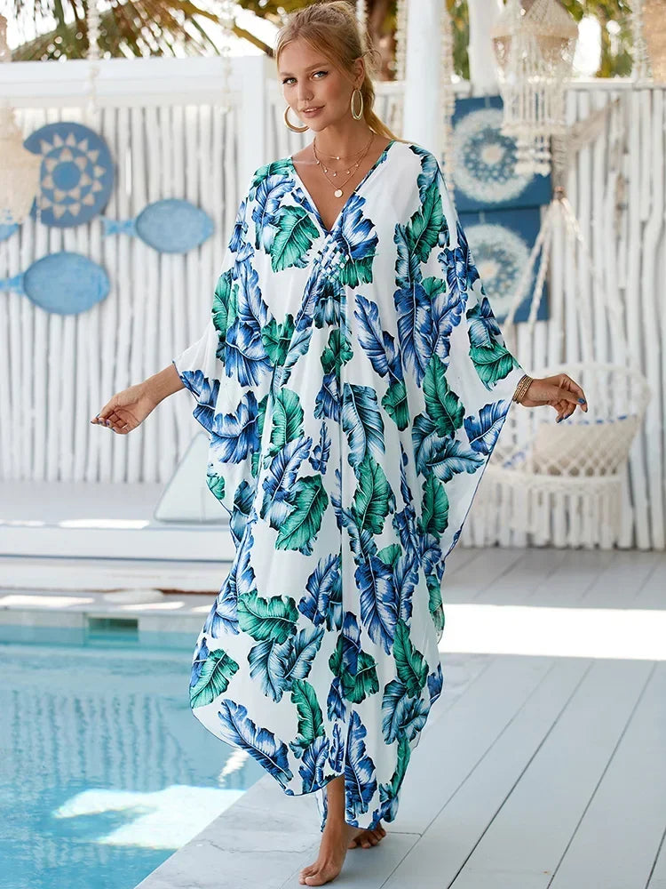 Zebra Stripes Long Dress Cover Up