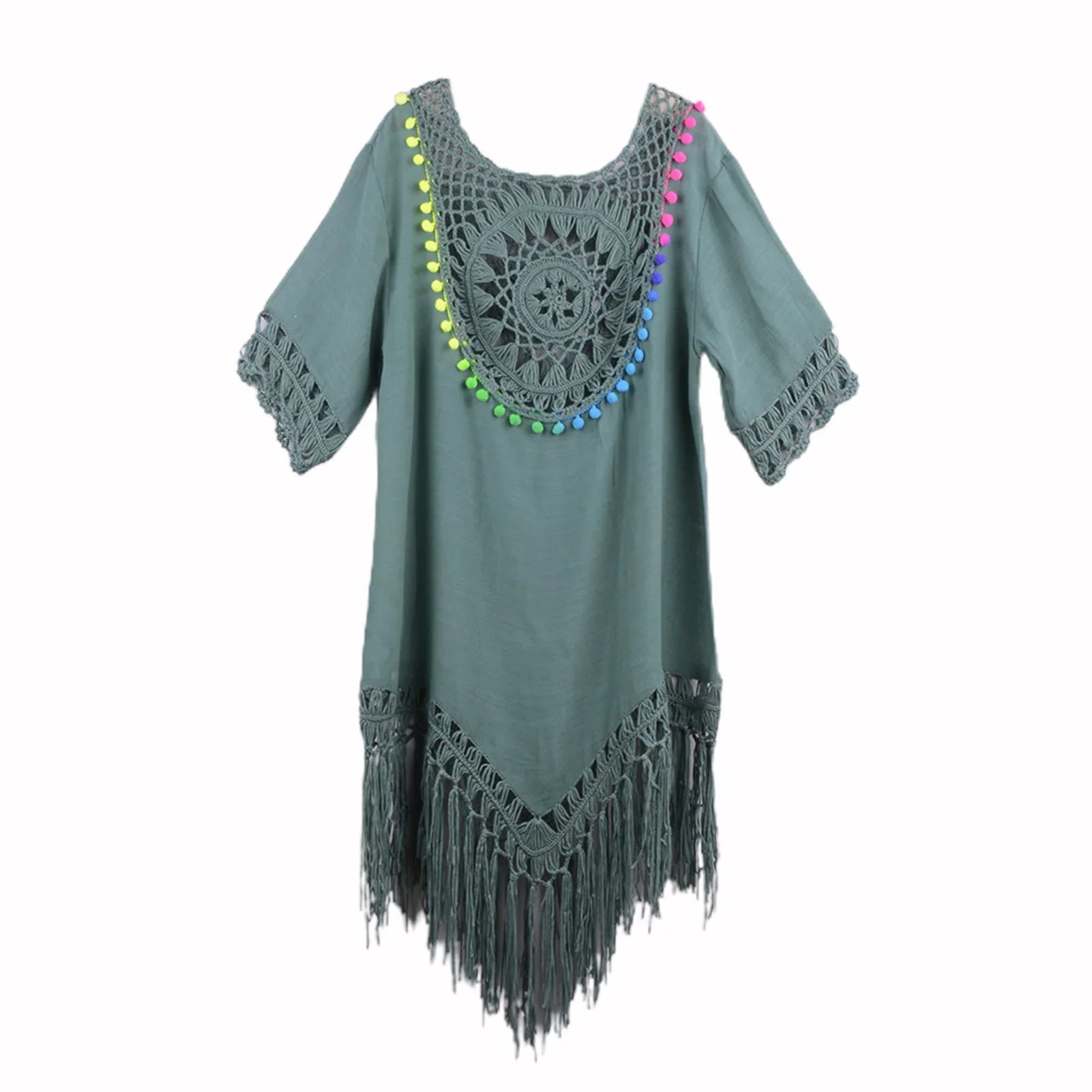 Hollow Out Crochet Bikini Cover Up