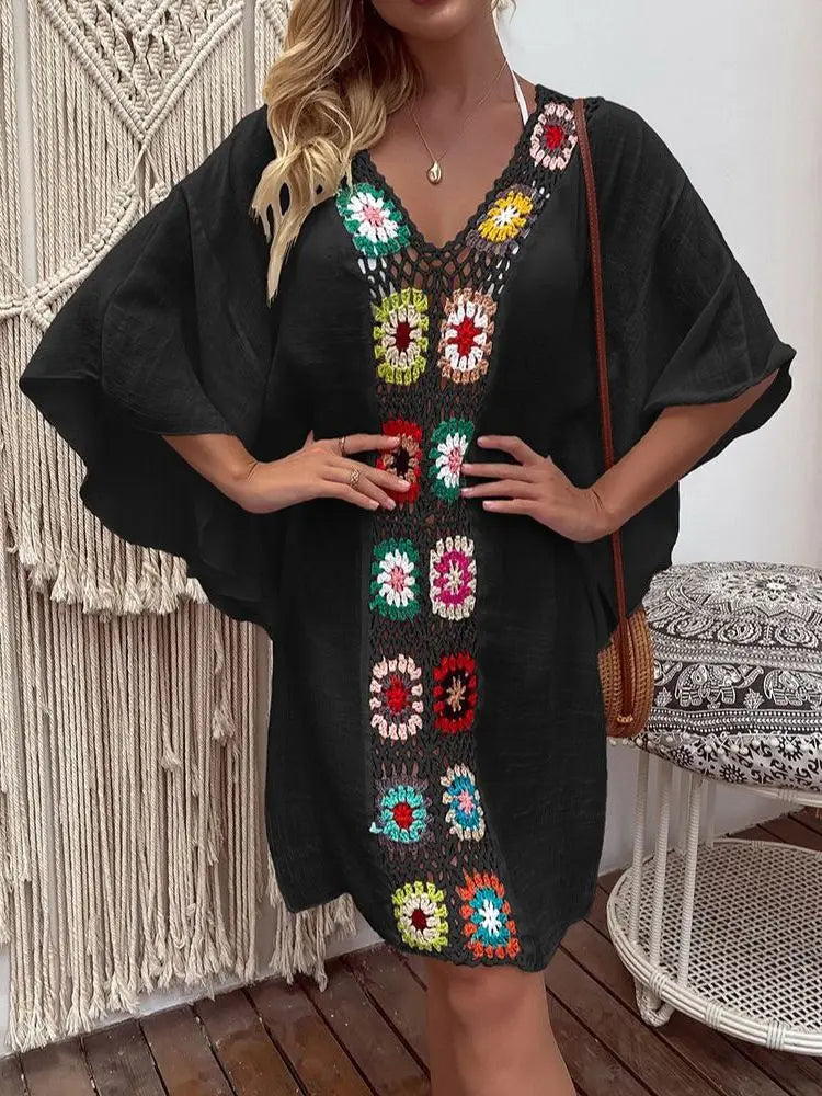 White Fringe Bikini Cover Up