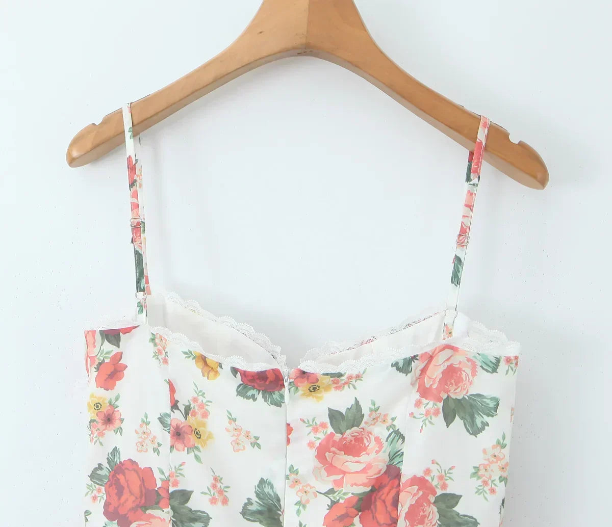 Floral Strapless Sweetheart Corset Ruffle Hem Mini Dress - View 10