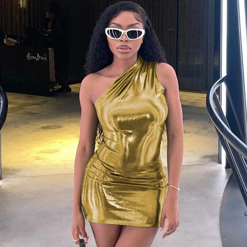 Glitter Sleeveless Bodycon Mini Party Dress - View 4