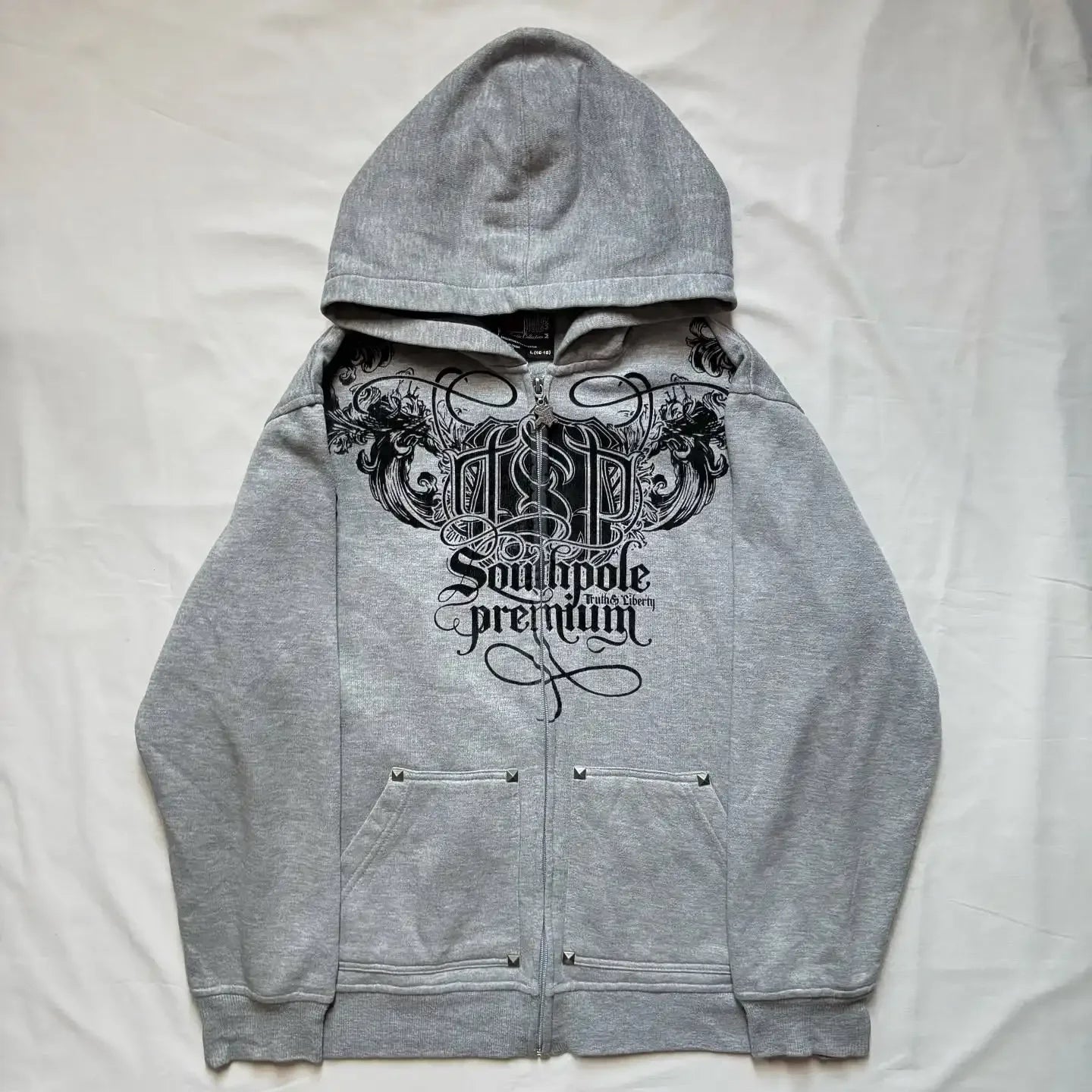 Dark Skull Print Oversized Hoodie - Fashionpara