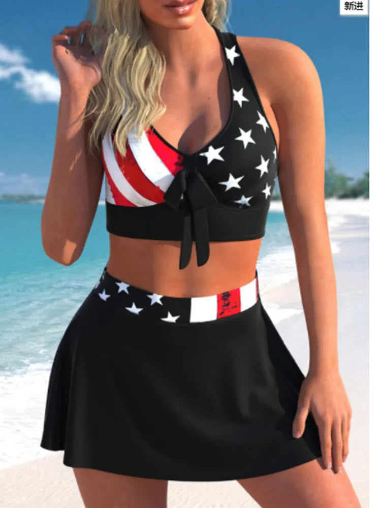High Waist Tankini Monokini Two Piece Set