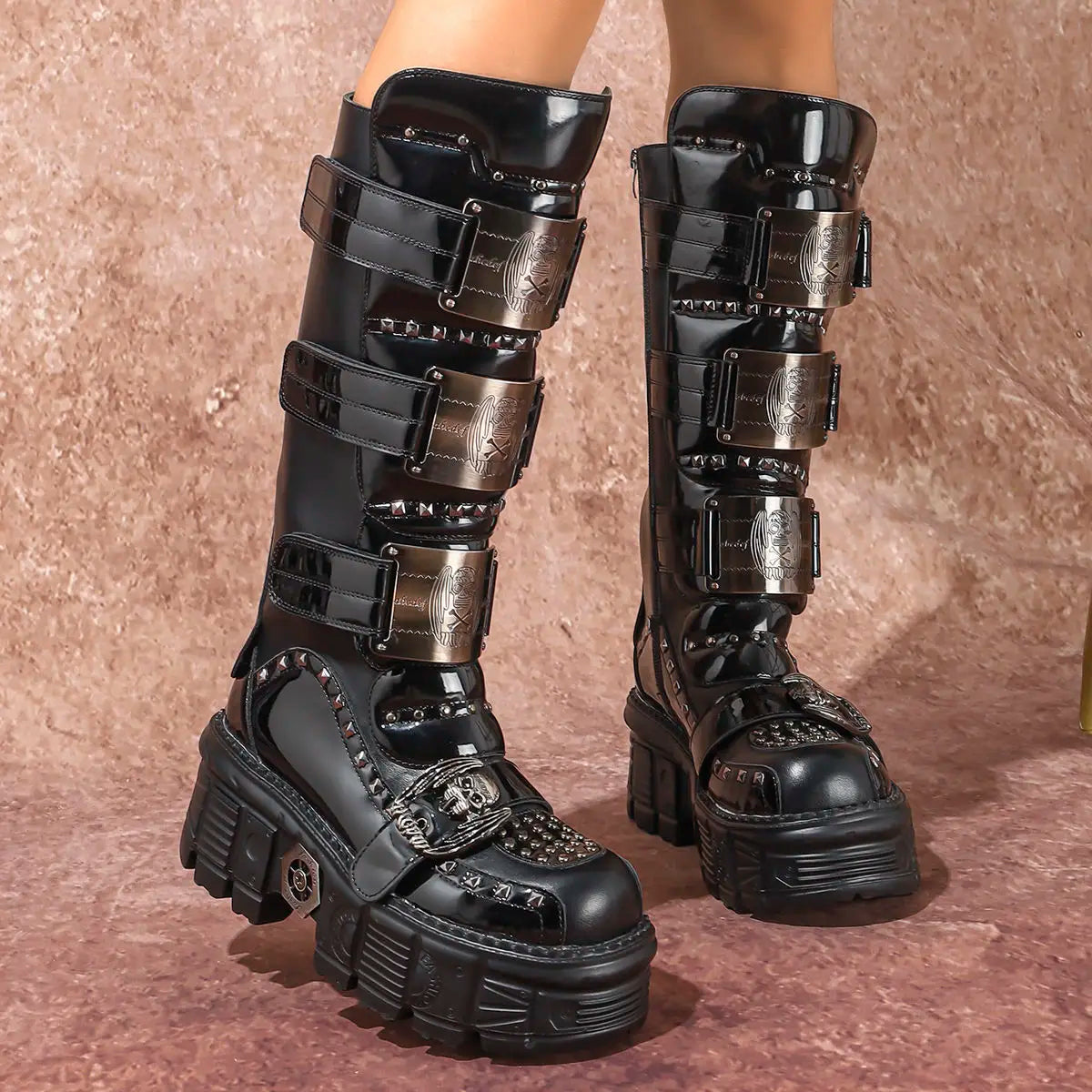 High-quality Metal Gloomy Punk Gothic Chelsea Boot