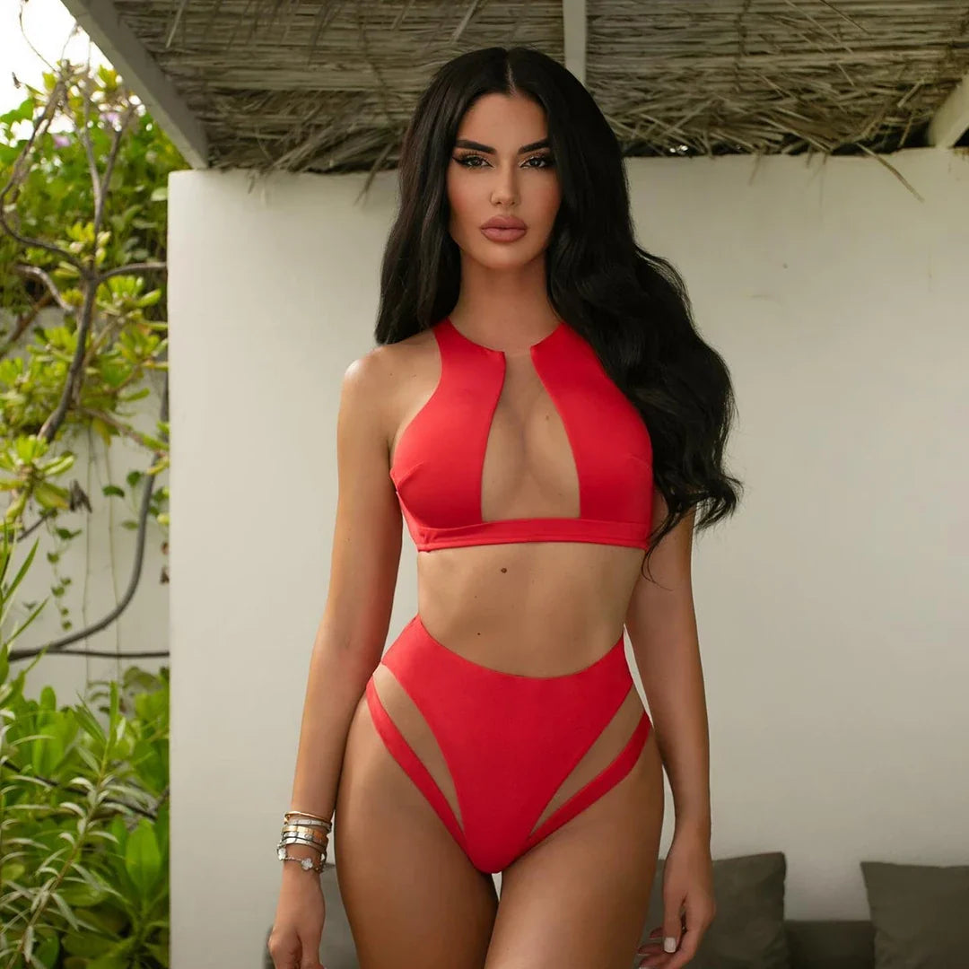 Floral Ruffle Push Up Bikini Sets