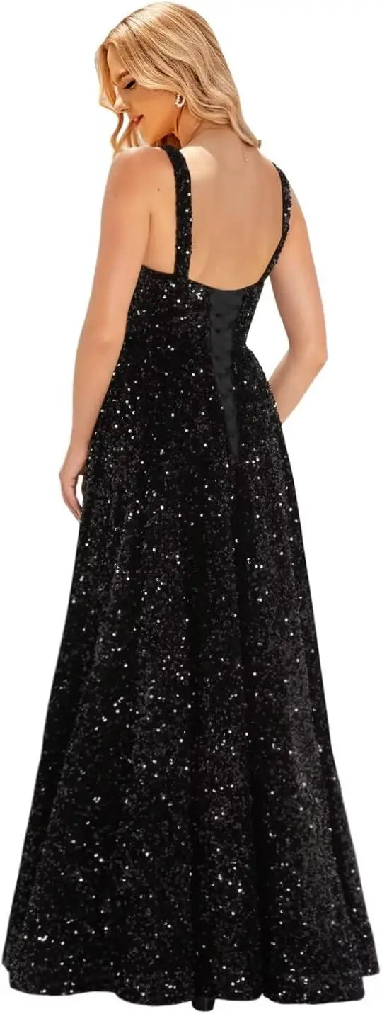 Elegant A-Line Long Sleeve Prom Dress with Pockets 2026