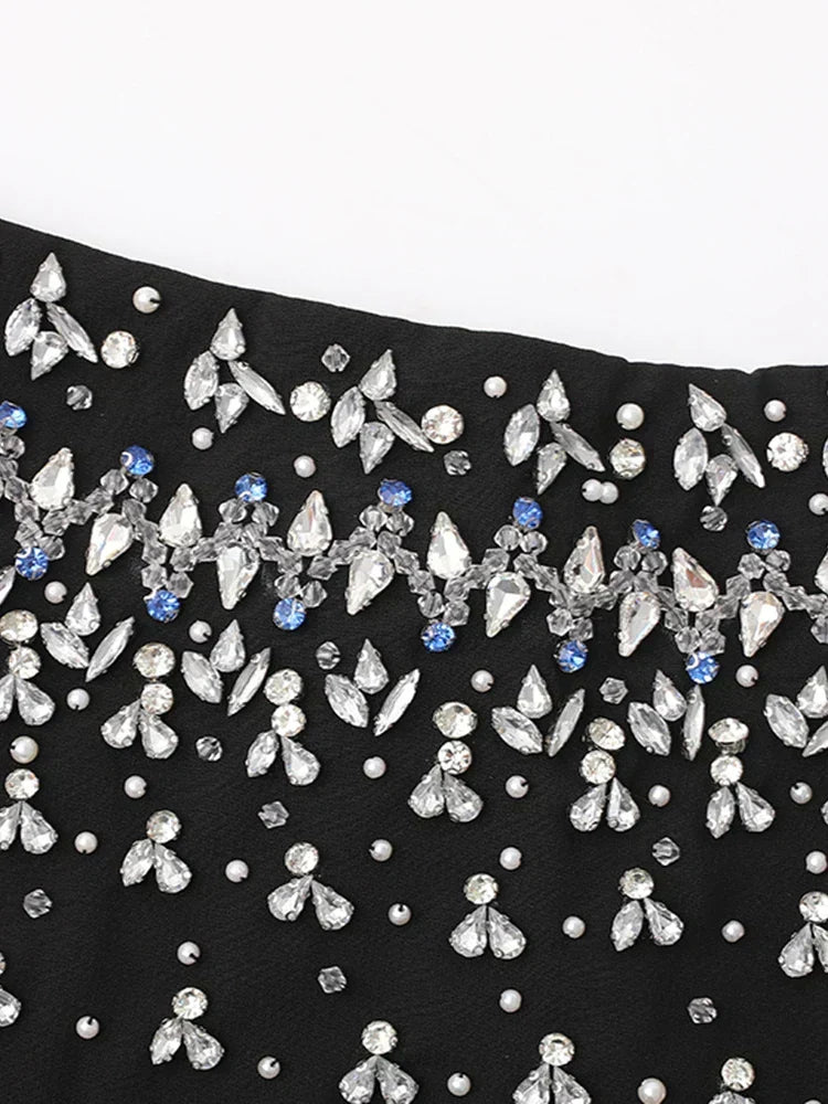 Sequin Beaded Strapless Fit and Flare Mini Party Dress - View 7