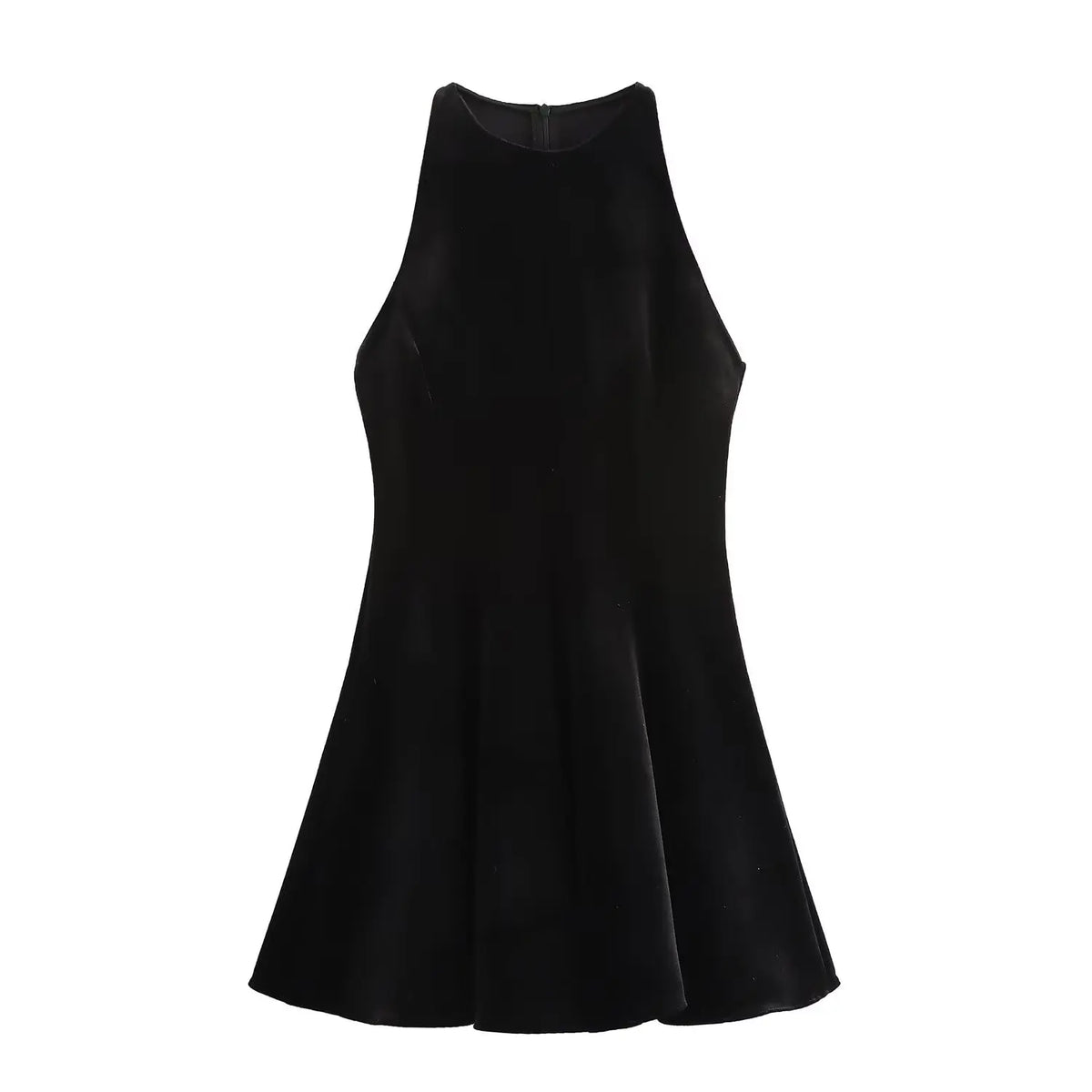 Solid Tank Velvet Mini Dress - View 7