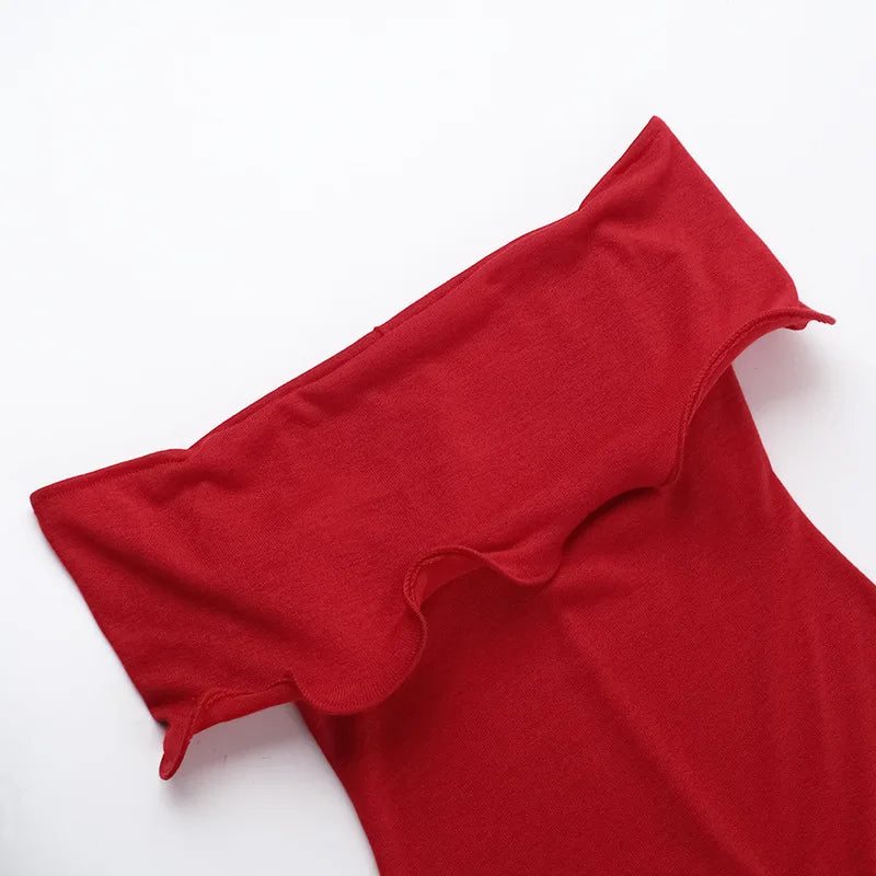 Ruffled Backless Midi Party Dress - View 9