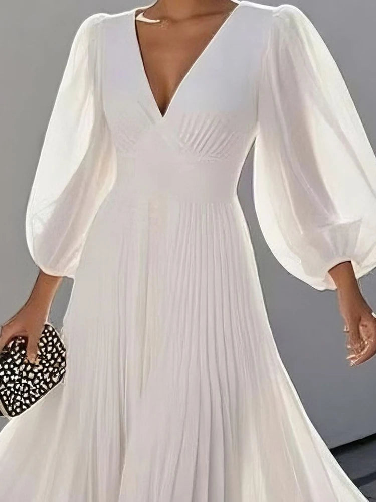 Elegant Gradient Print A-Line Evening Dress for Women