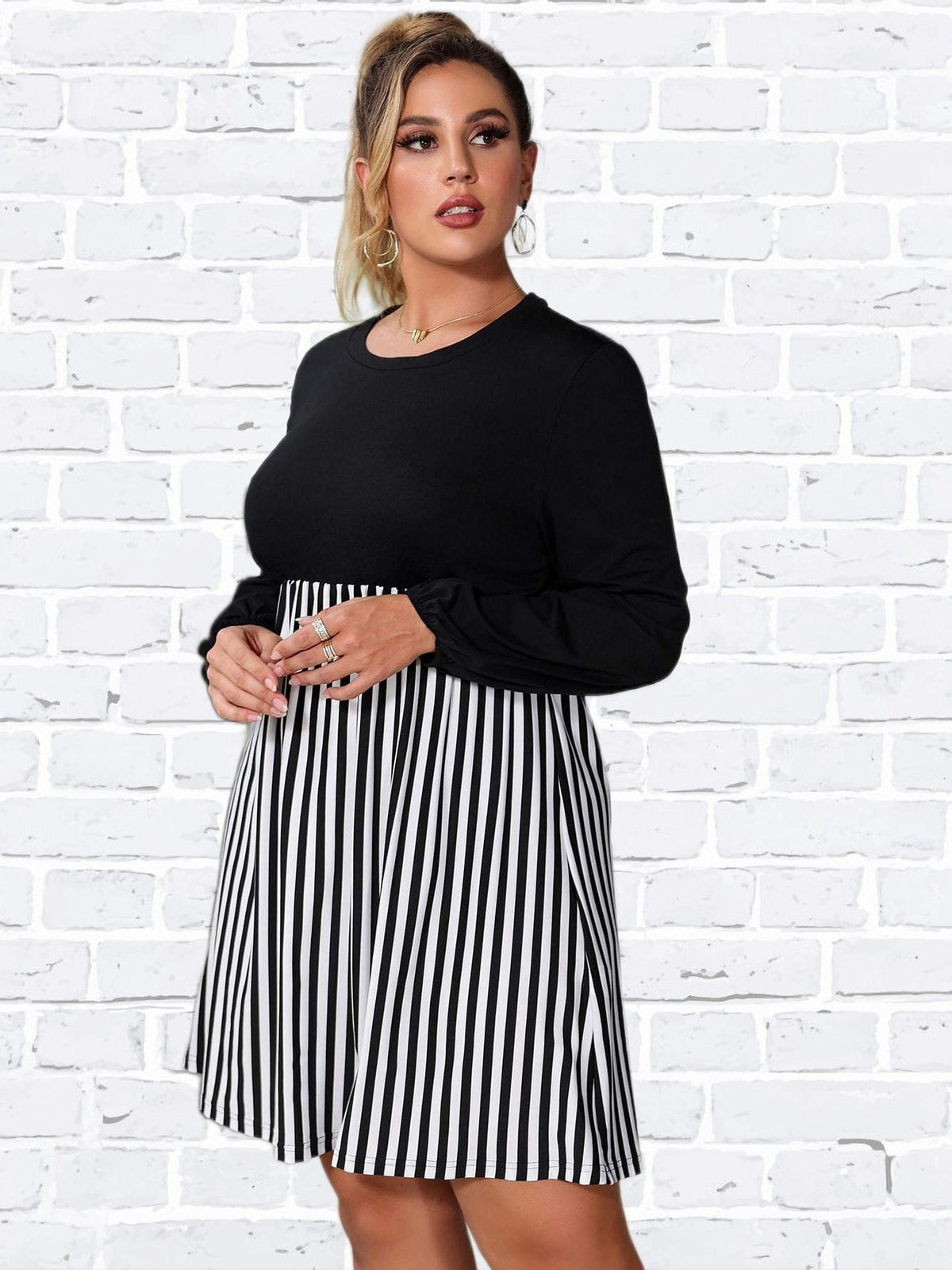 Casual Long Sleeve Midi Dresses 10