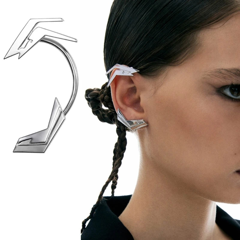 Gloomy Gothic Skull Death Moth Dangle Earring
