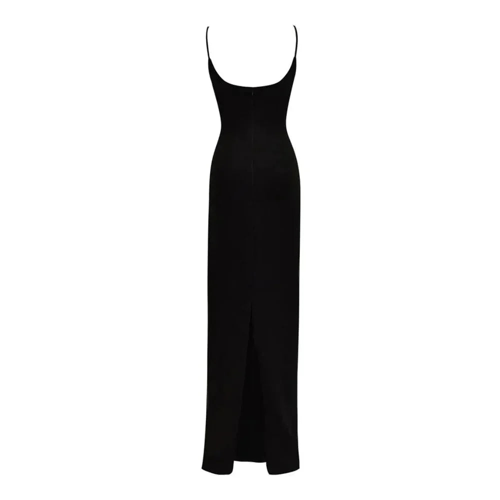 3D Rosette Bust Spaghetti Strap Bodycon Dress 10