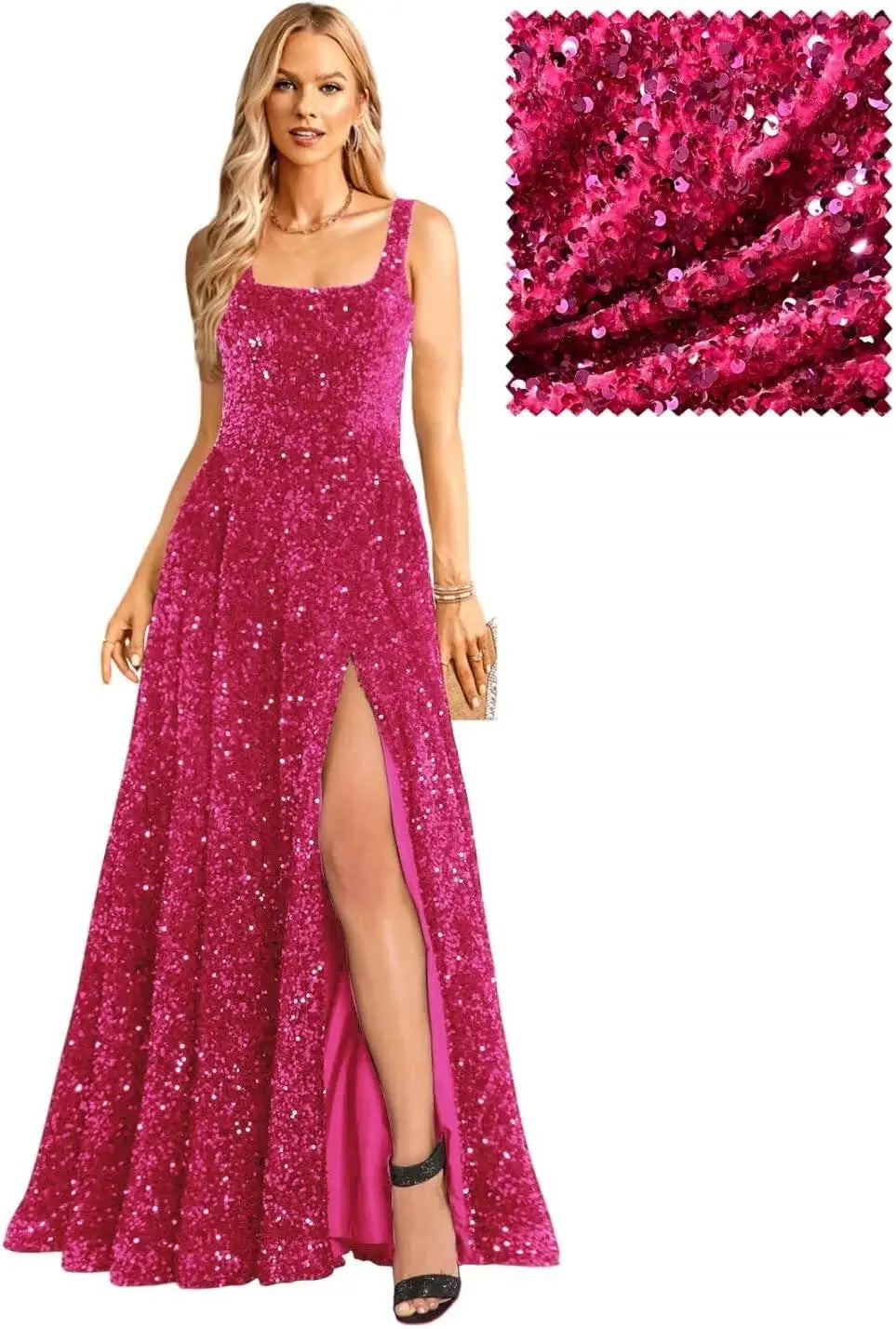Elegant A-Line Long Sleeve Prom Dress with Pockets 2026
