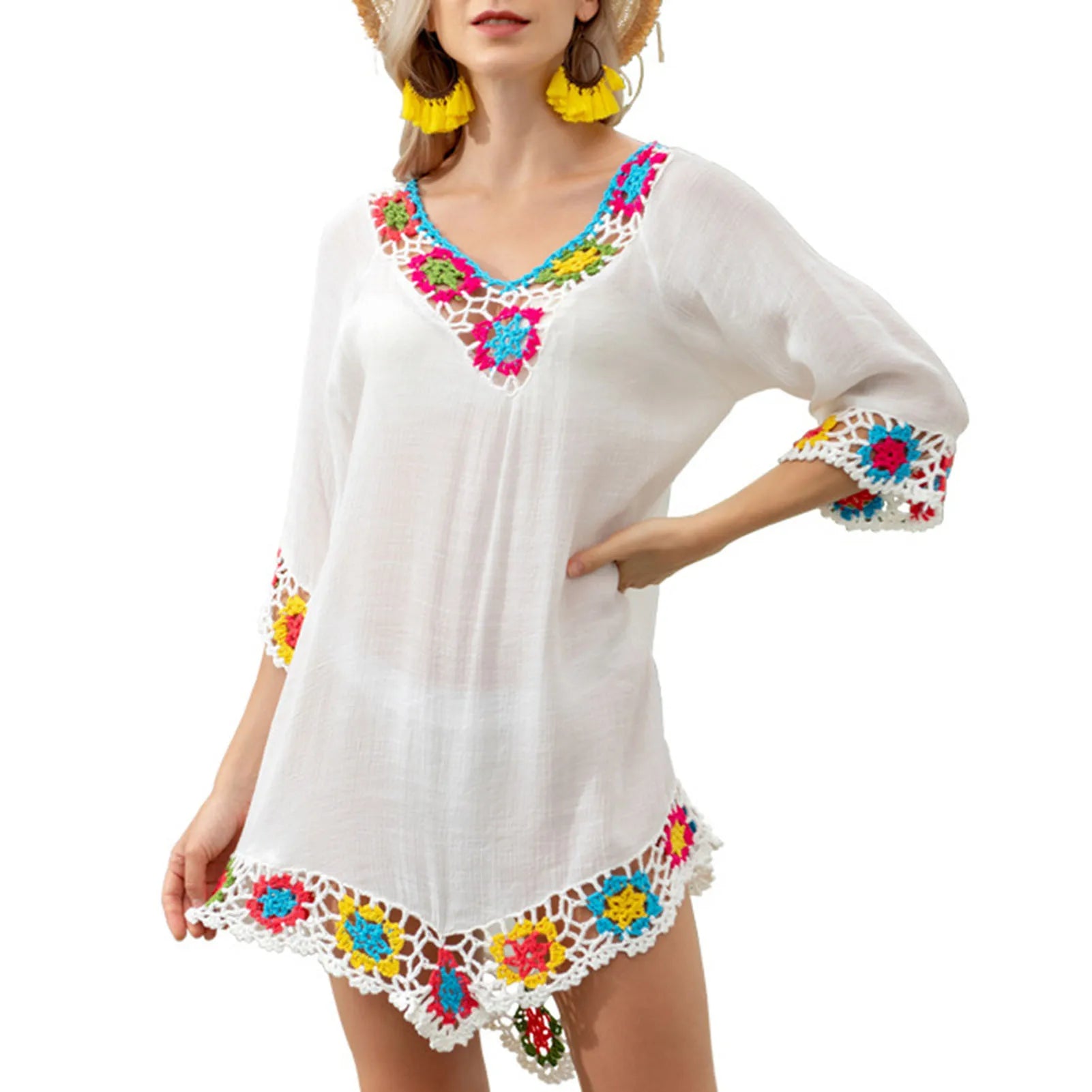 Hollow Out Crochet Bikini Cover Up
