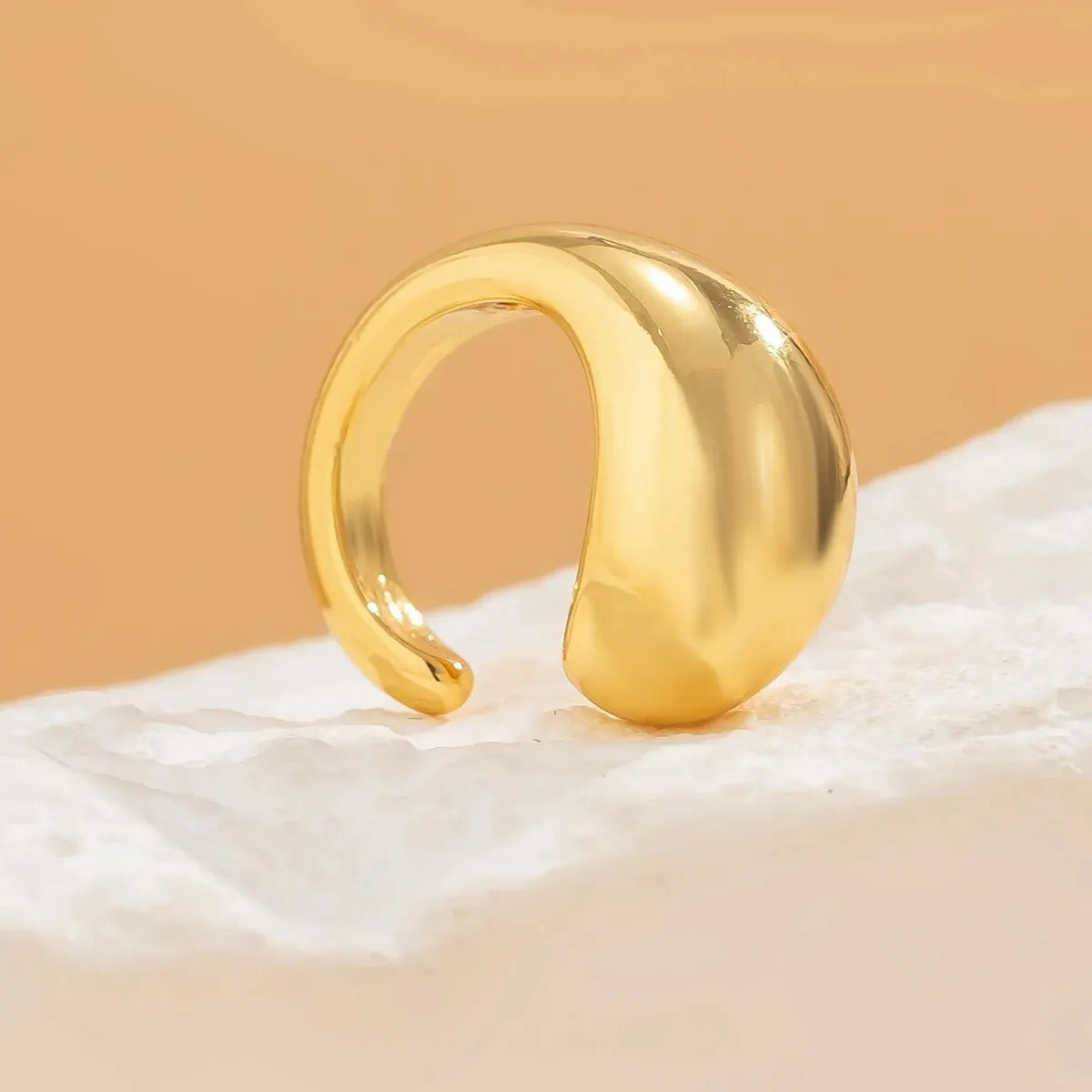 Dark Circular Shiny No Piercing Clip Earring