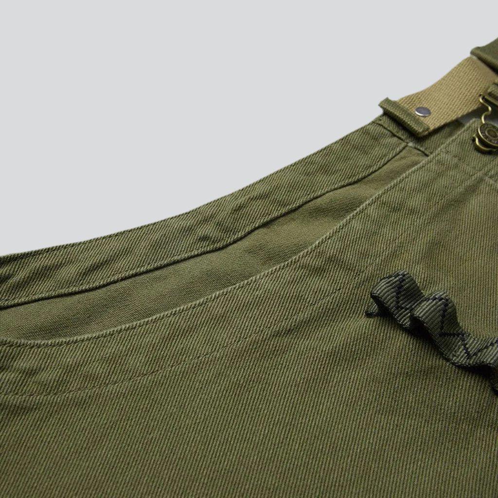 Workwear khaki men's denim dungaree - Fashionpara
