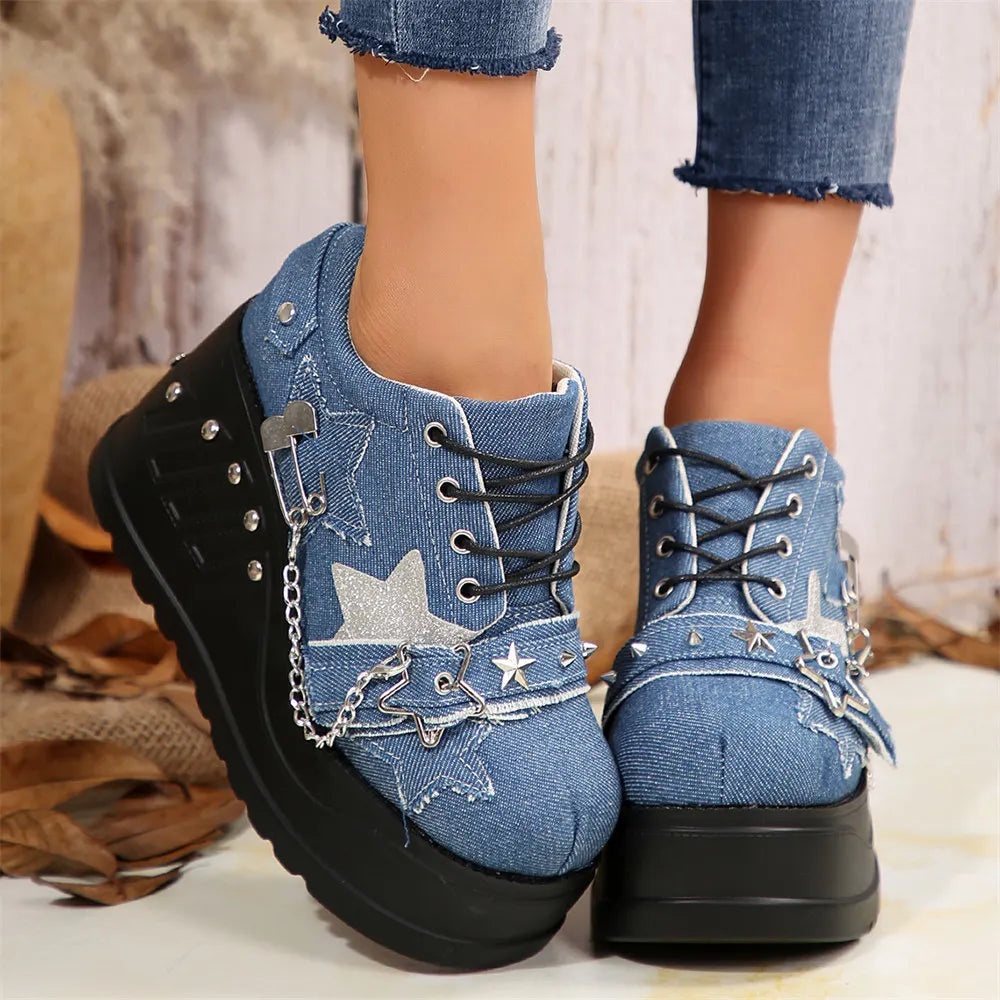 Antique Gothic Lace-Up Elevated Sneaker