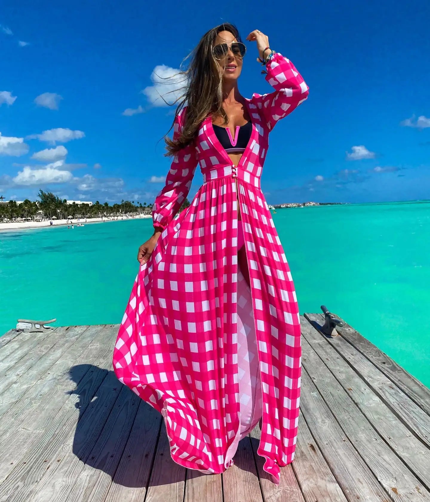 Crochet Kaftan Tunic Summer Beach Cover Up