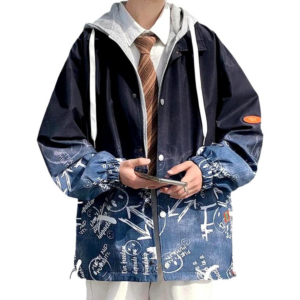 Y2k oversized denim jacket for men 2