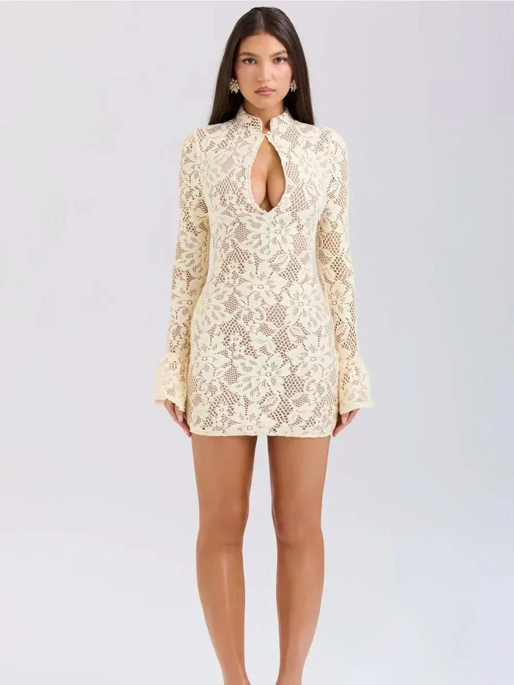 Brianna Lace Mini Dress - View 7