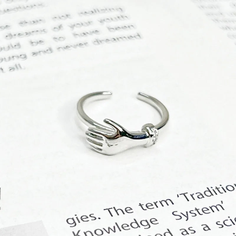 Imaginative Pair Handclasp Macabre Band