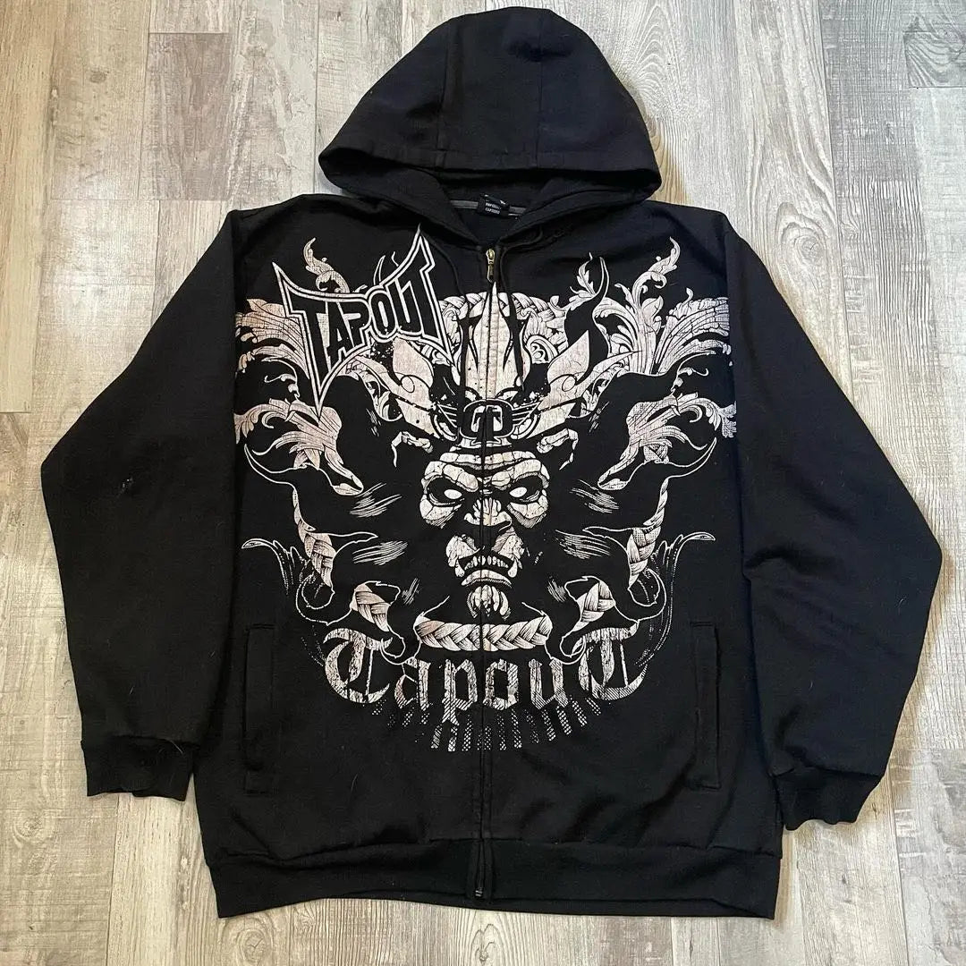 Dark Skull Design Zip Hoodie