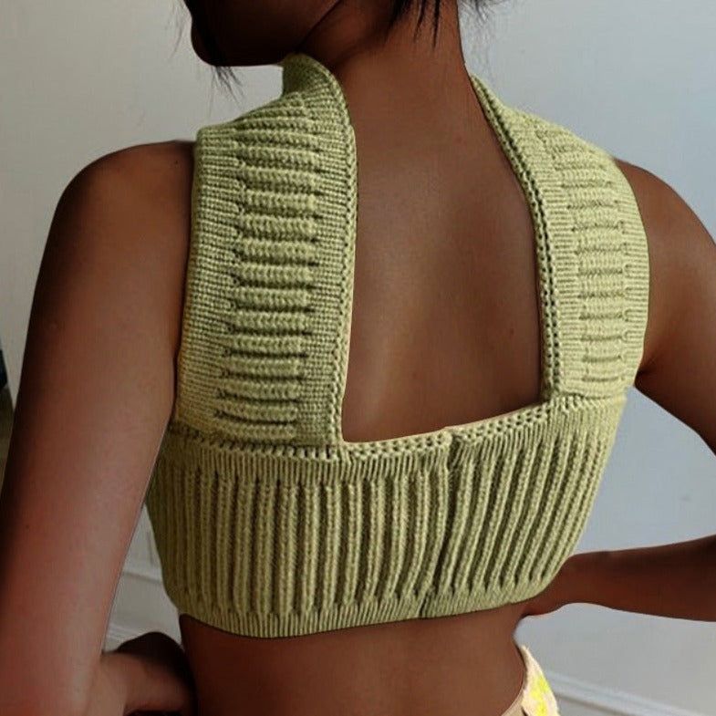 Berlin Knitted Cashmere Tank Top - Fashionpara