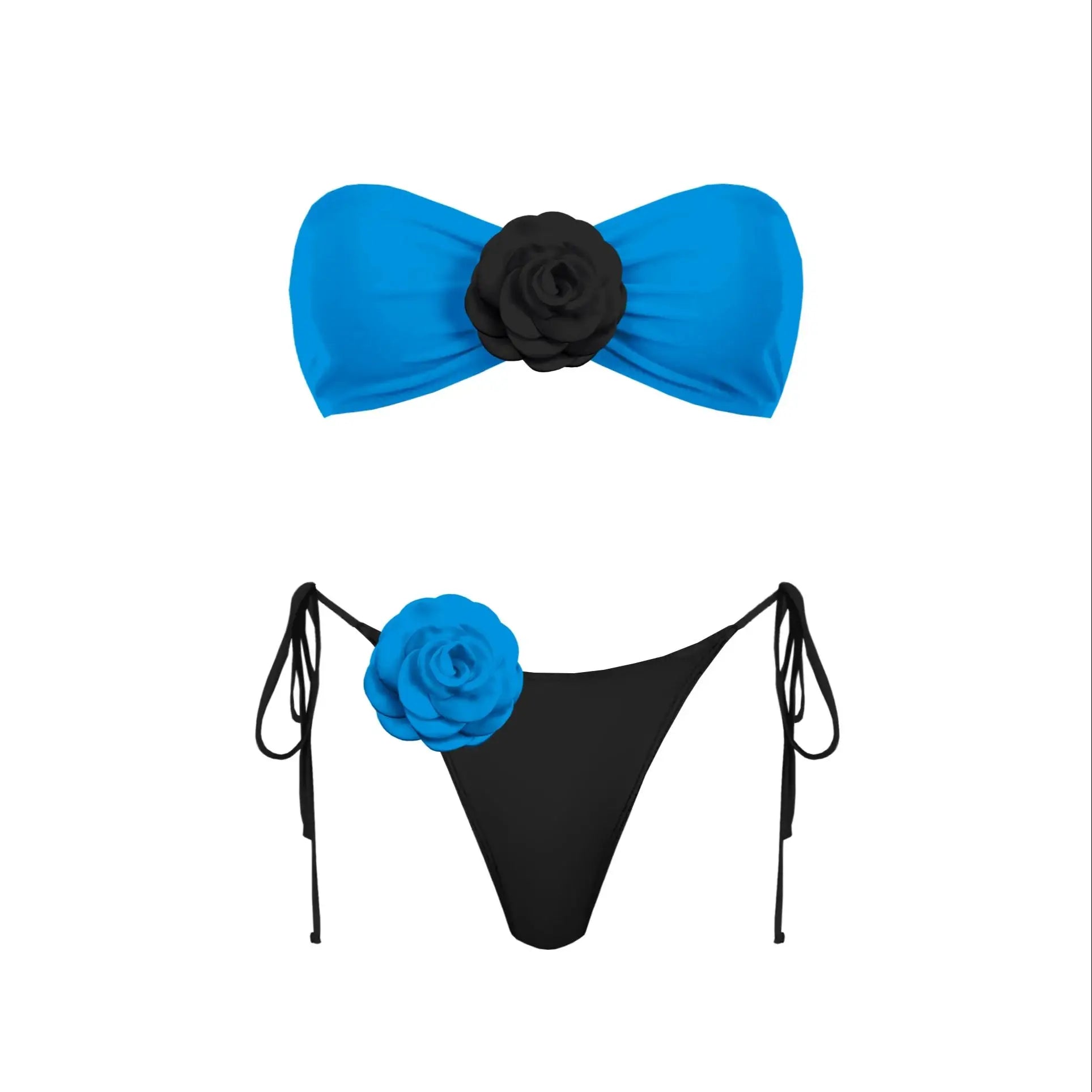 3D Flower Bandage Bikini Set
