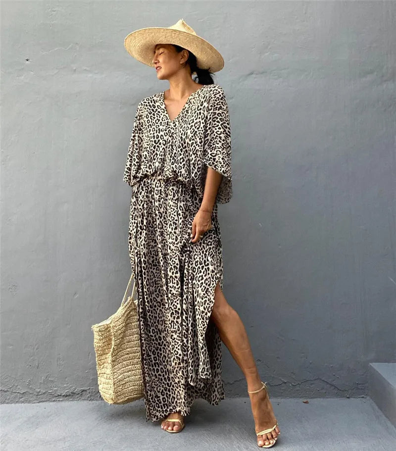 Women Swimsuit Kaftan Tunic Beach Cover Up