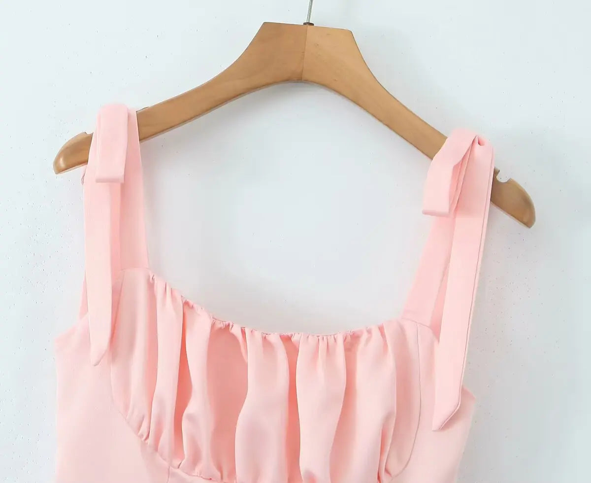 Tie Shoulder Bustier Lace Up Corset Back Mini Party Dress - View 8