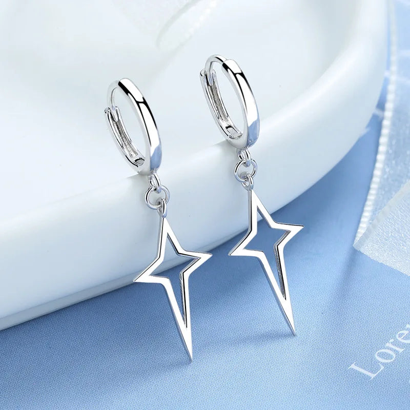 Korean Style Cross Uneven Drop Earring