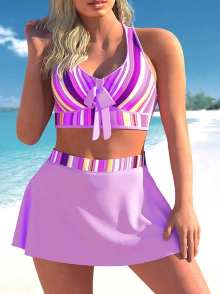 High Waist Tankini Monokini Two Piece Set