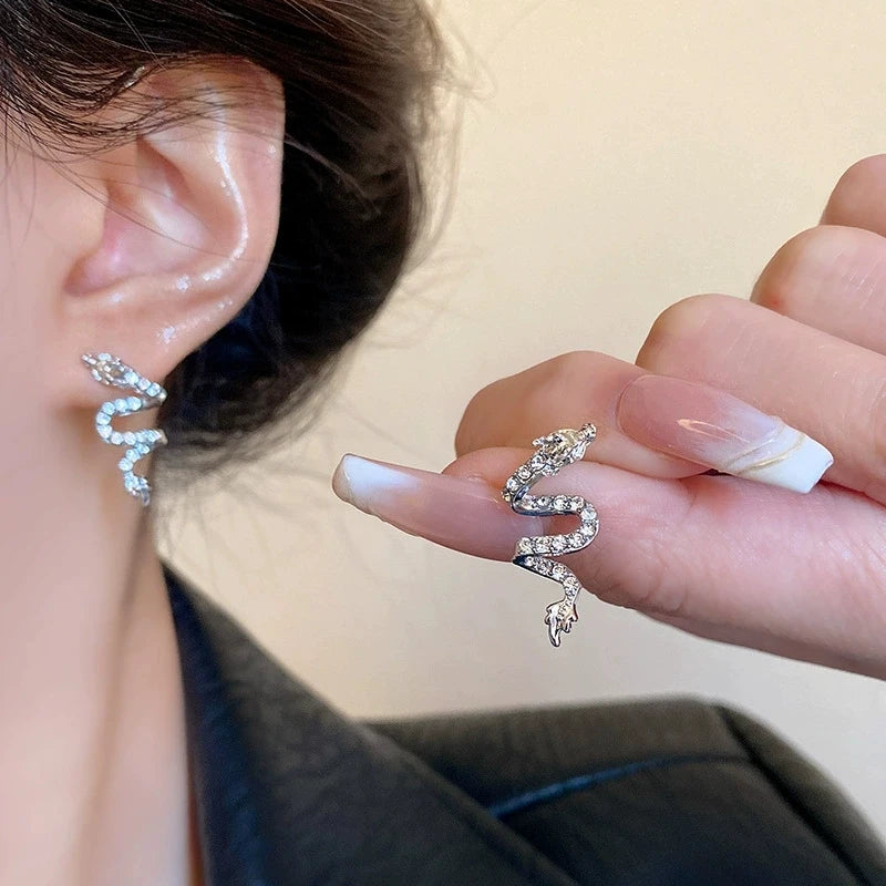 Dark Dragon Envelop Vintage Creature Post Earring