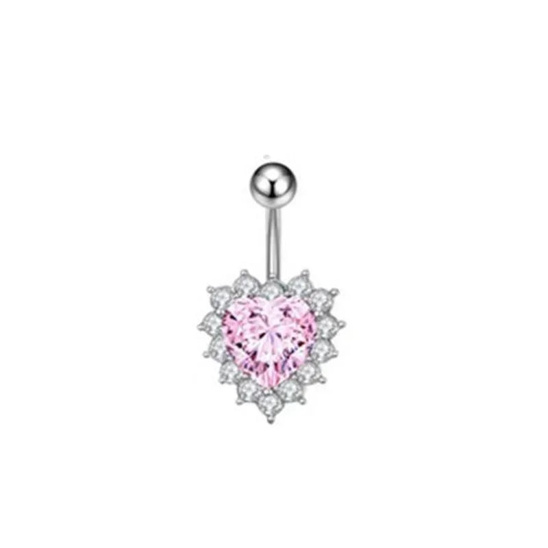 Heavenly Feathers Rose Dark Belly Ring