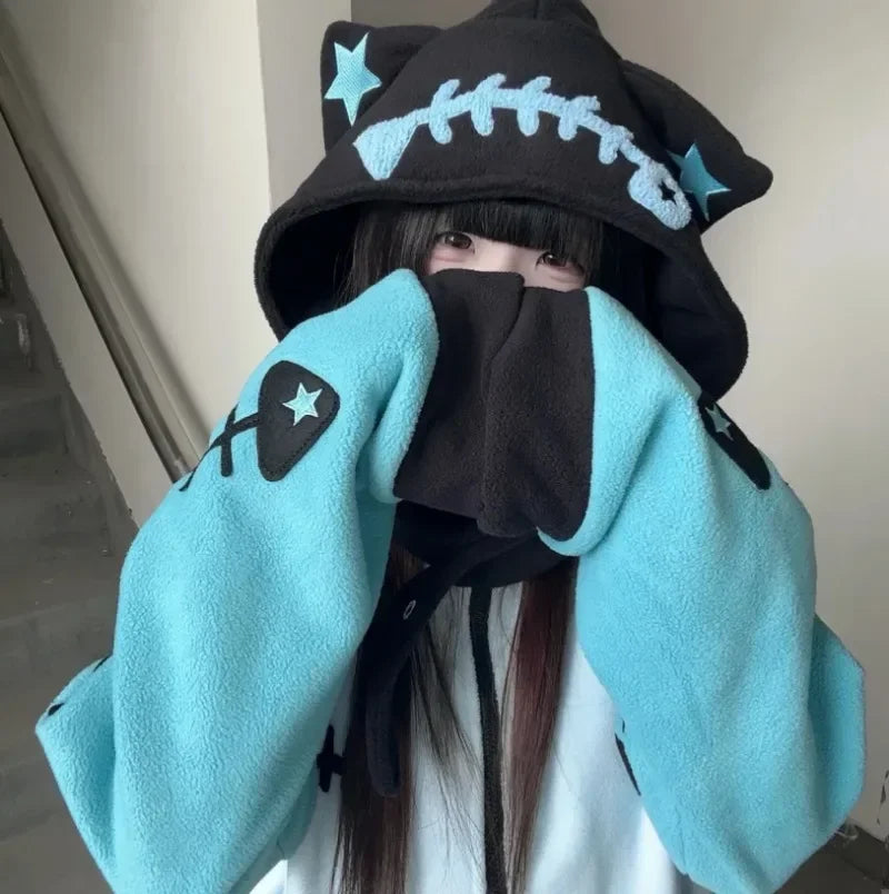 Grunge Zipper Streetwear Hoodie - Fashionpara