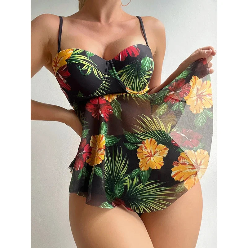 Slimming High Waist Push Up Two Piece Swim Sets