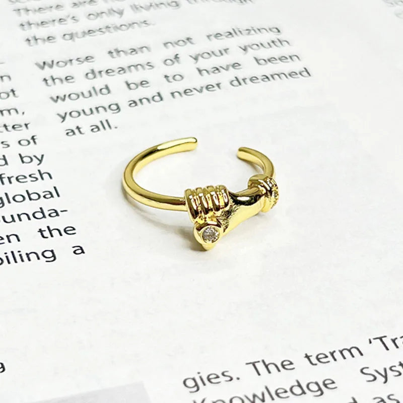 Imaginative Pair Handclasp Macabre Band