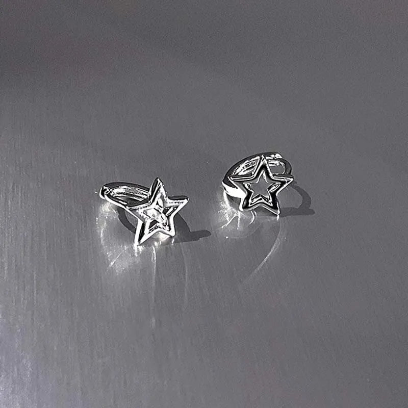 Empty Five-pointed Star Constellation Stud Earring