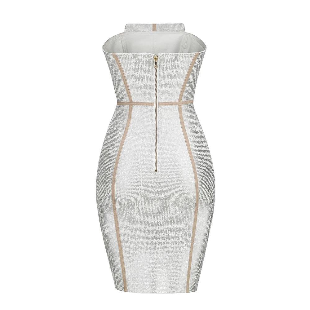 Crystal-Embellished Strapless Corset Bodycon Mini Dress 13
