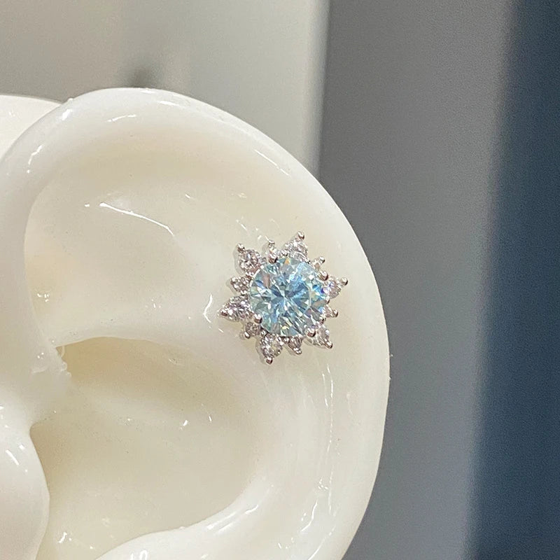 Shiny Saturn 316L Stainless Steel Stud Earring