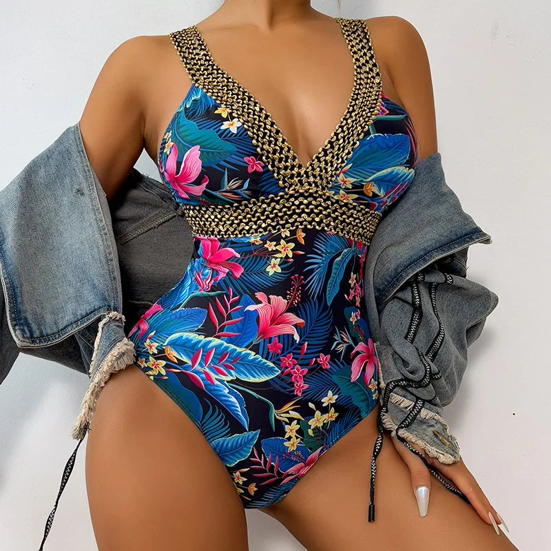 Backless Hollow Monokini One Piece Set