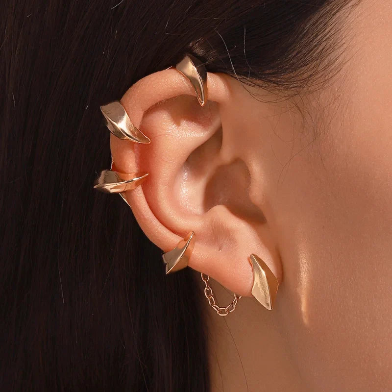 Rebellious Satan Claw Stone Rap Clip Earring