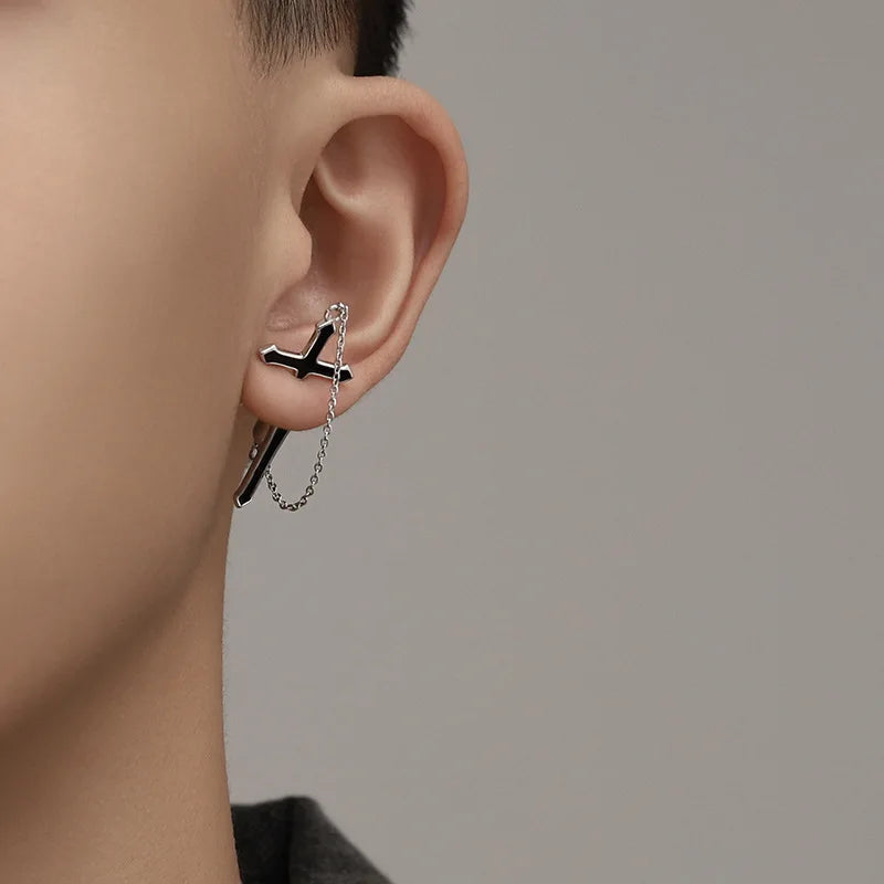 Antique Dim Gothic Blade Stiletto Earring