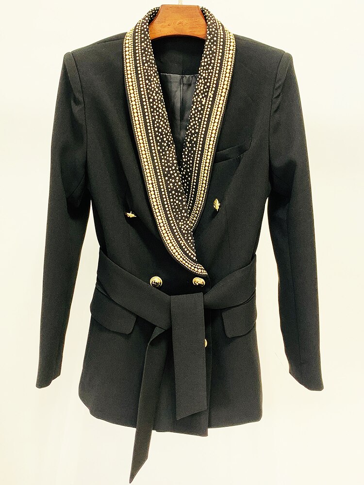 TUDY Double Breasted Long Blazer 6