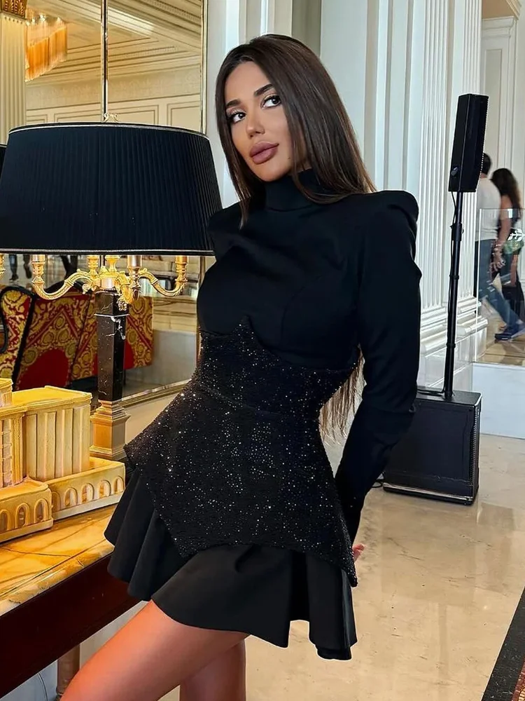Adrina - Glitter Corset Dress - View 6