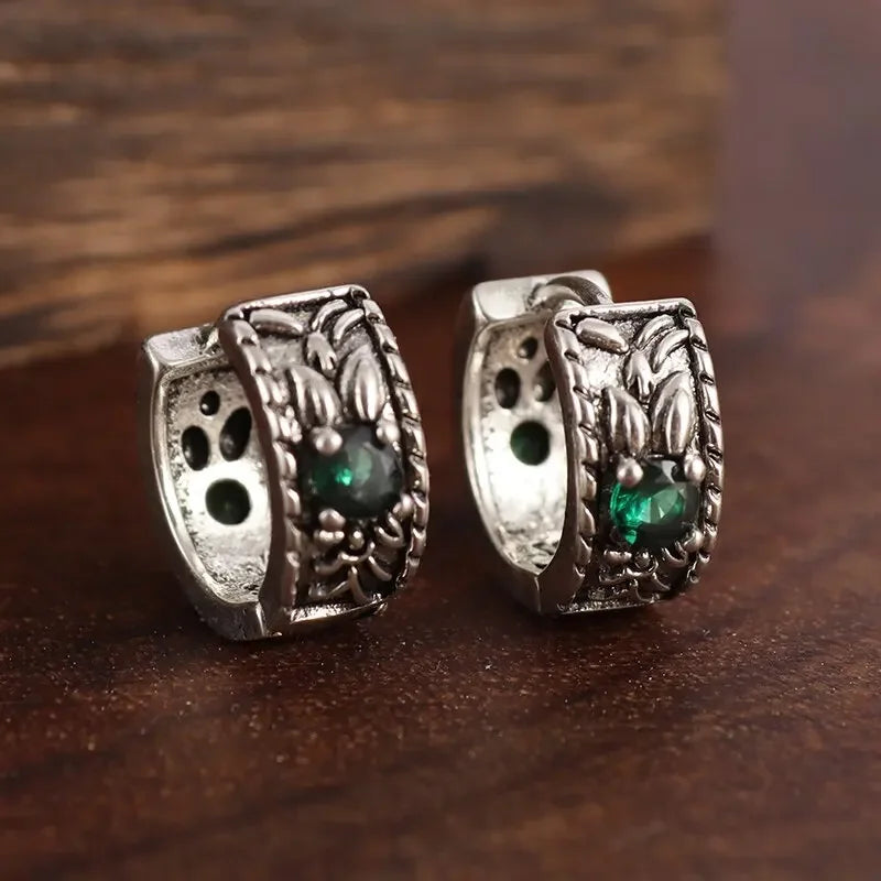 Dark Black Skull Awl Rock Declaration Earring