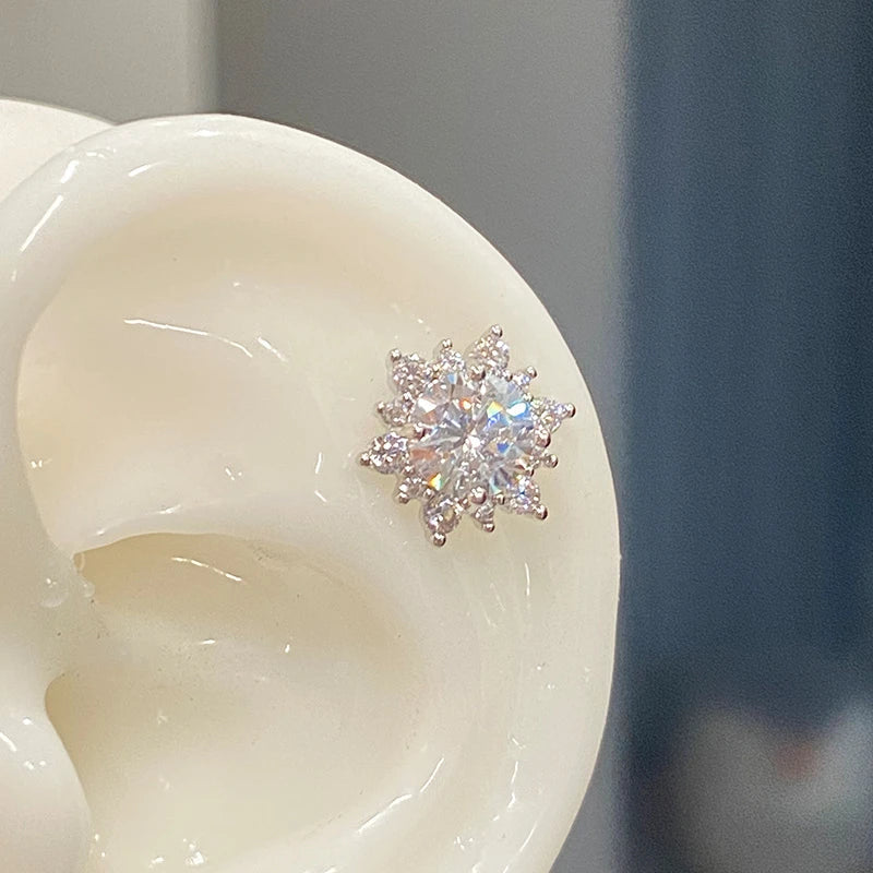 Shiny Saturn 316L Stainless Steel Stud Earring